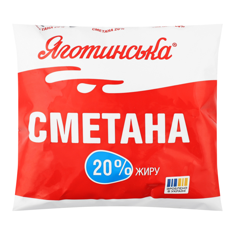 Сметана Яготинське 20% 350г плівка