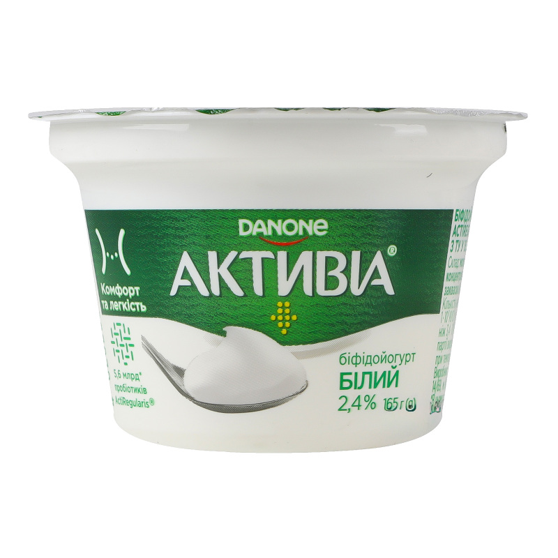 Біфідойогурт Активіа 2,4% 165г стакан