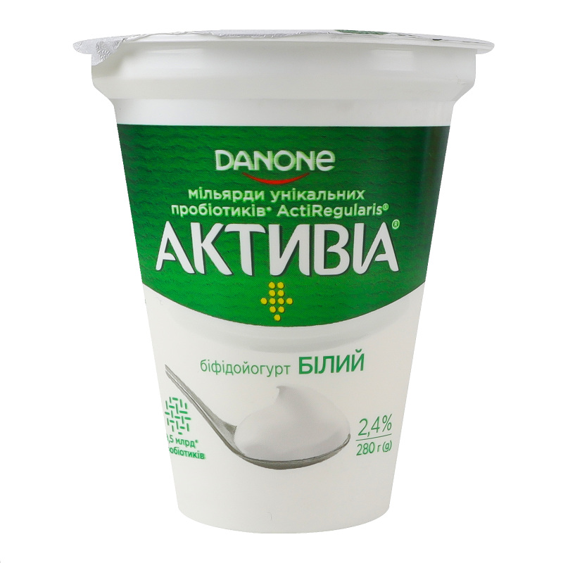 Біфідойогурт Активіа 2,4% 280г стакан