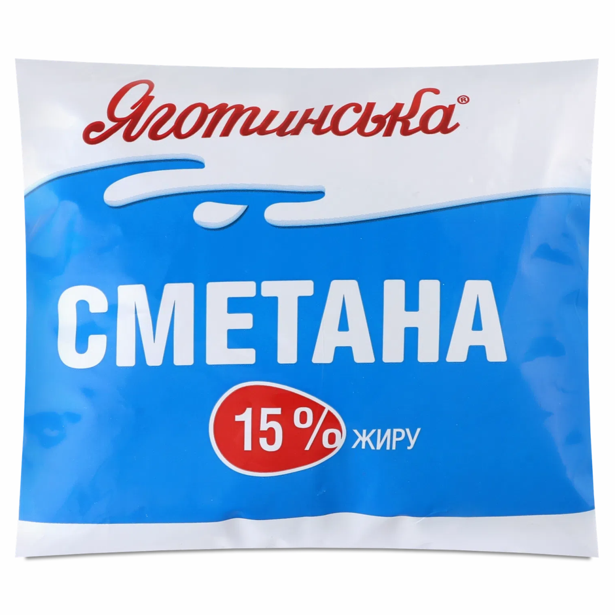 Сметана Яготинське 15% 350г плівка