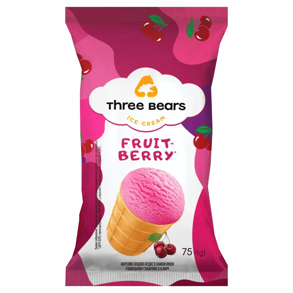 МорозивоТриВедмеді75г Плодово-ягіднеВишн
