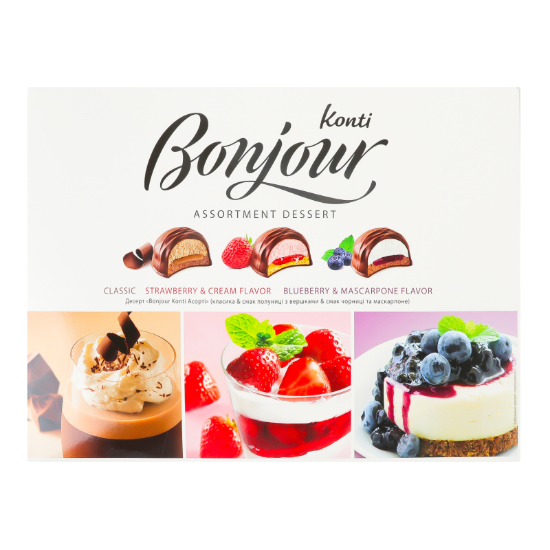 Десерт Конті Бонжур 348г Асорті