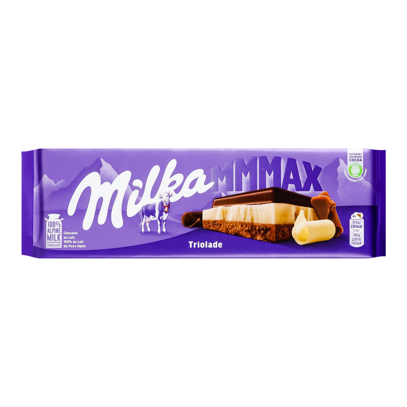 Шоколад Milka 280г Triolade тришарова бі