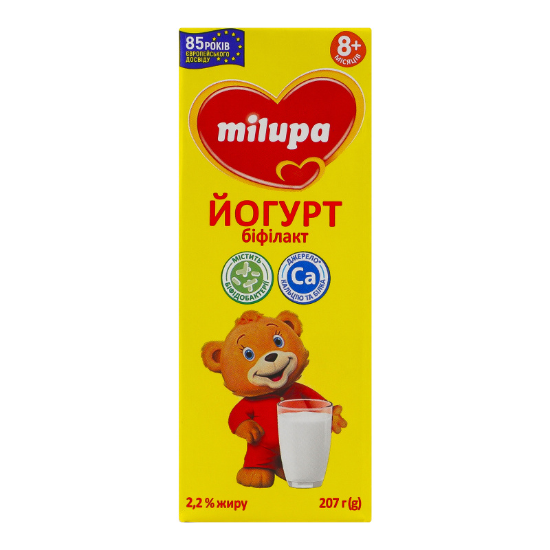 Йогурт Milupa 2,2% 207г Біфілакт