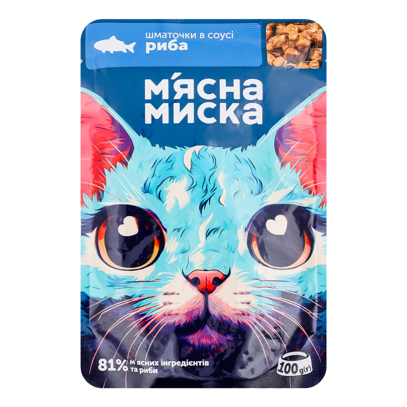 Корм Мясна миска дк 100г Риба