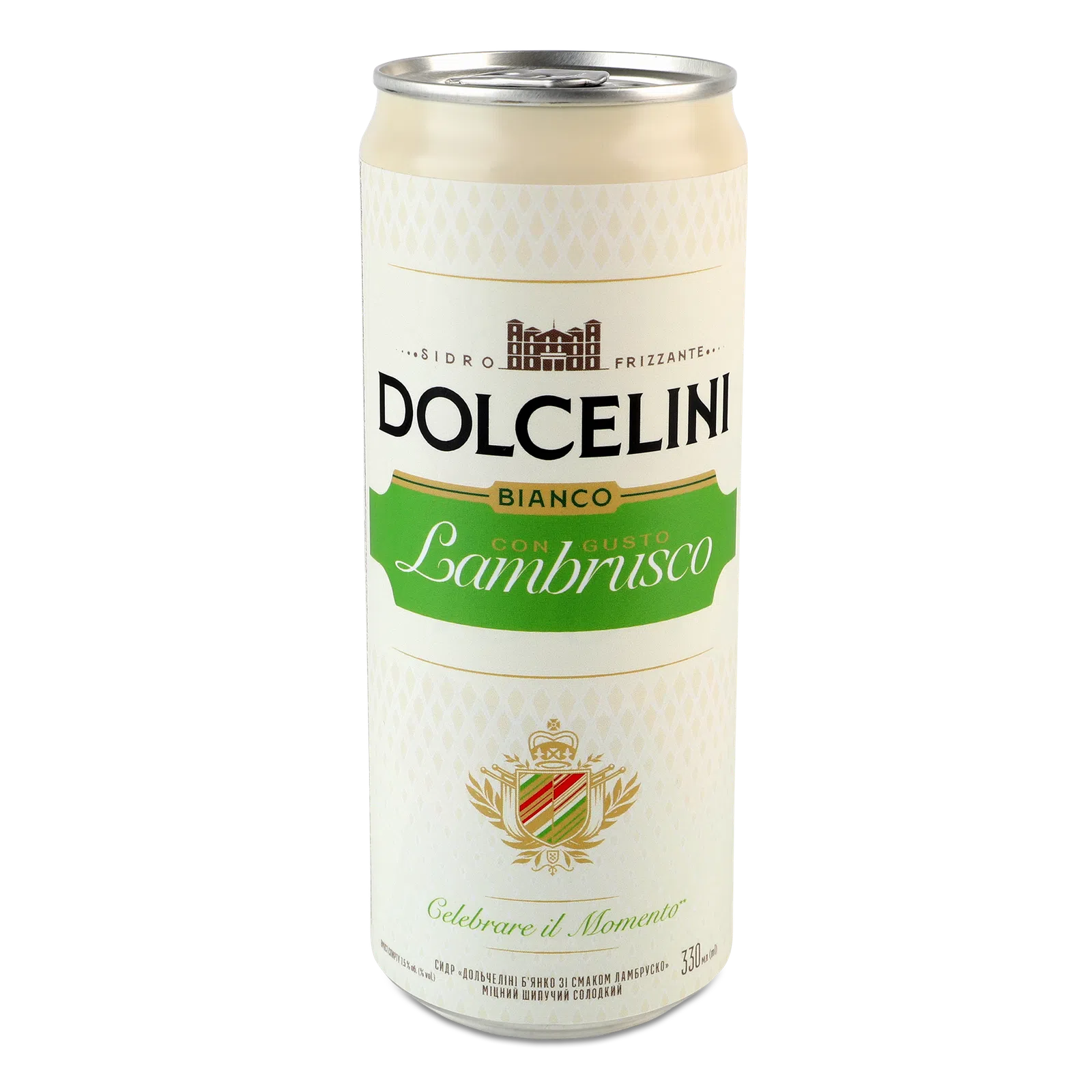 Сидр Dolcelini 0,33л BiancoLambrusko7,5%