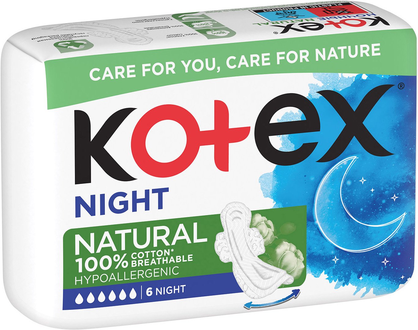 Прокладки Kotex 6шт Bio Care Night