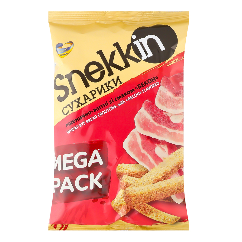 Сухарики Snekkin 150гБекон пшнично-житні