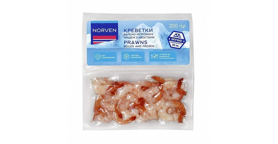 Морепродукти Norven200г Кревет чищ к/с с