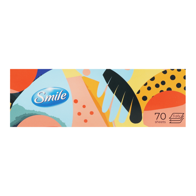 Серветки космет Smile 70шт 3-шар пенал