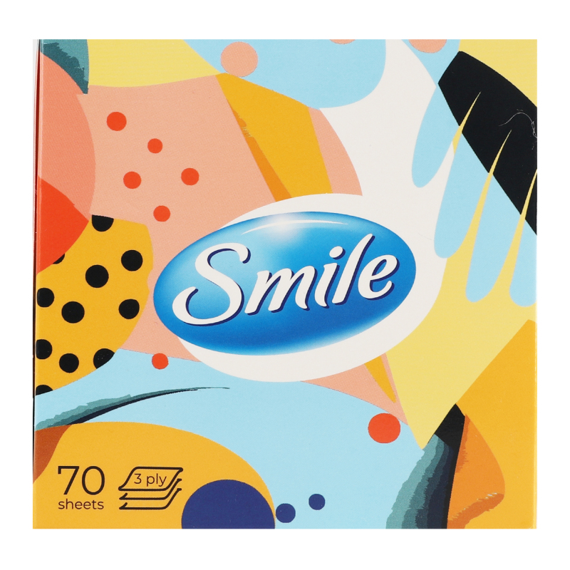 Серветки космет Smile 70шт 3-шар куб