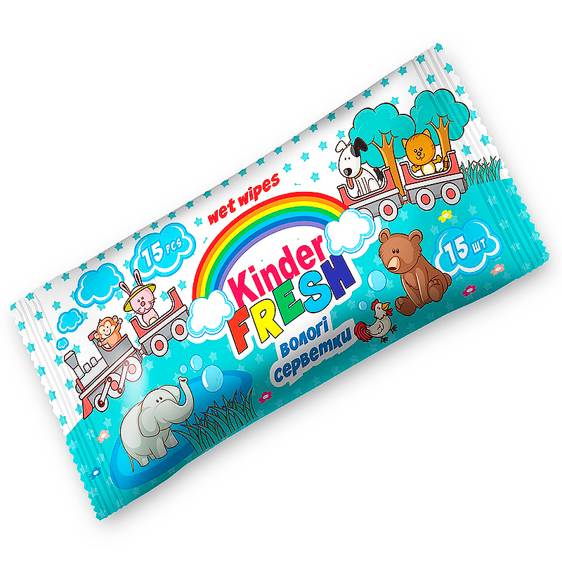 Серветки вологі Kinder Fresh 120шт Wet W