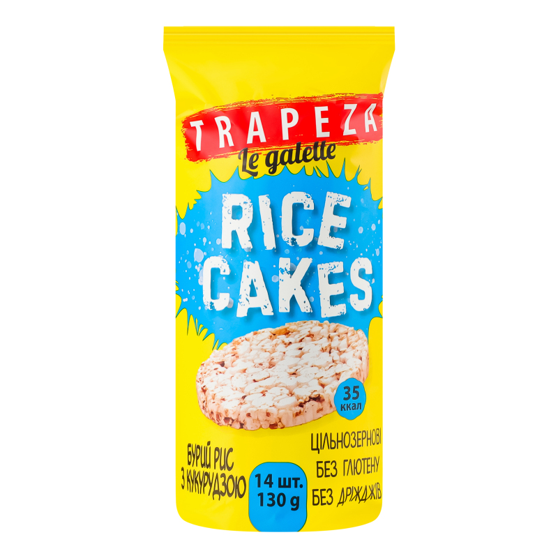 Галети Trapeza 130г рисові з кукурудзою