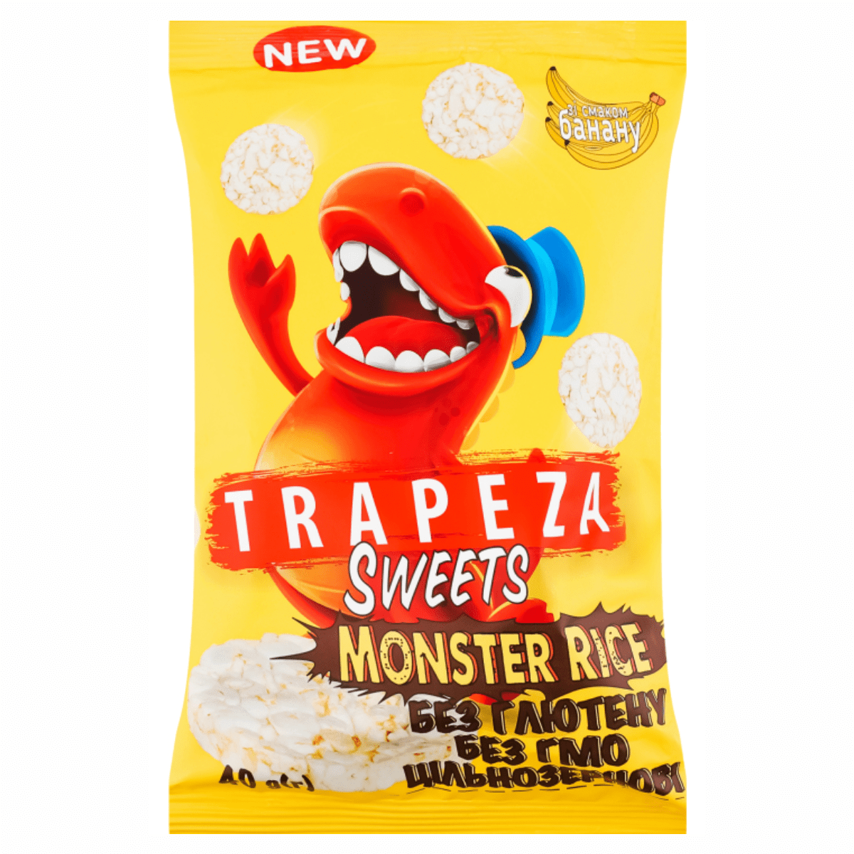Галети Trapeza 40г рисові банан