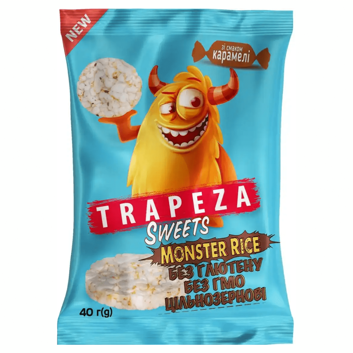 Галети Trapeza 40г рисові карамель