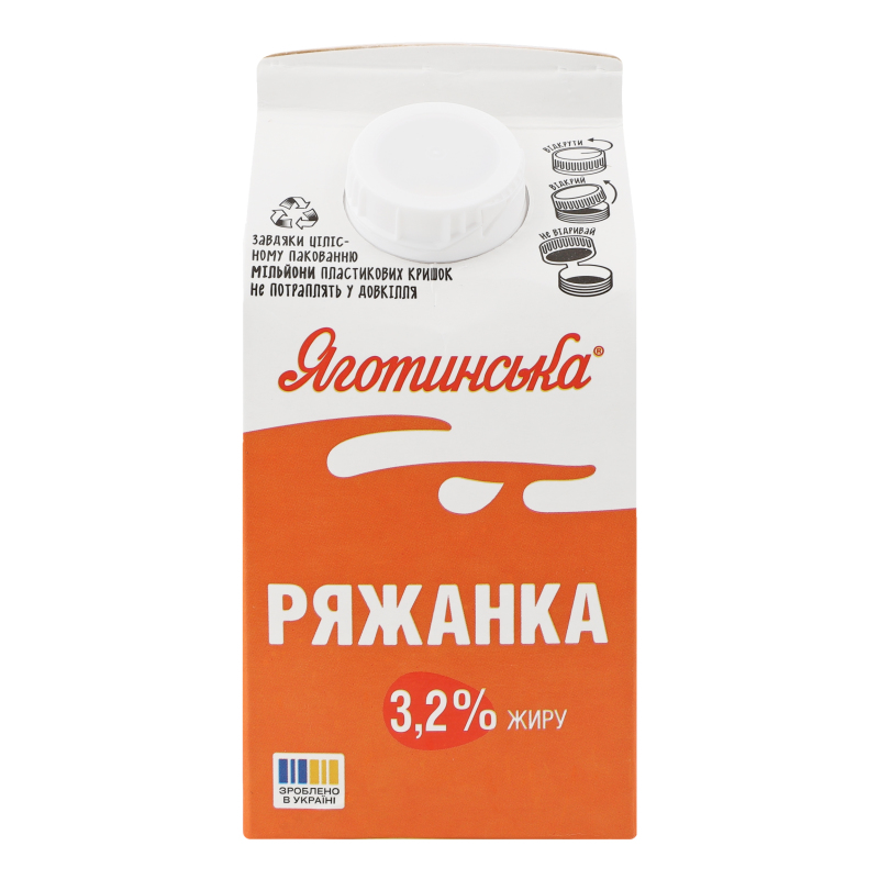 Ряжанка Яготинське 3,2% 450г пюр-пак