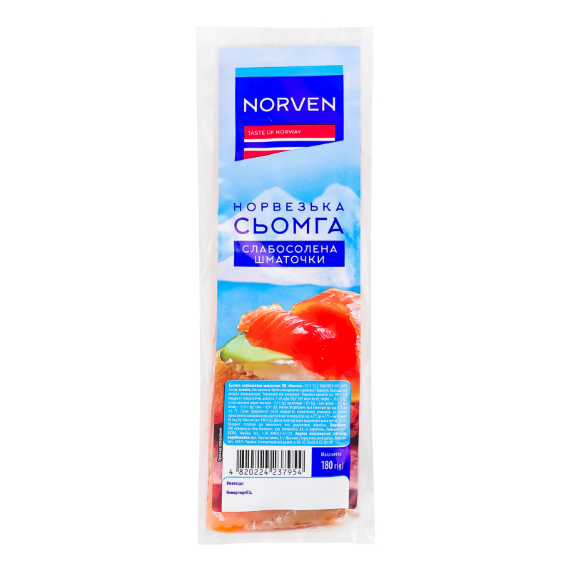Риба Norven с/с 180г Сьомга шматочки