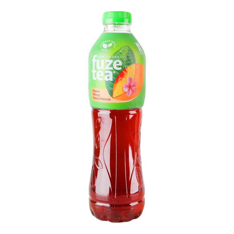 Чай хол Fuzetea 1л чорн Персик-гібіскус