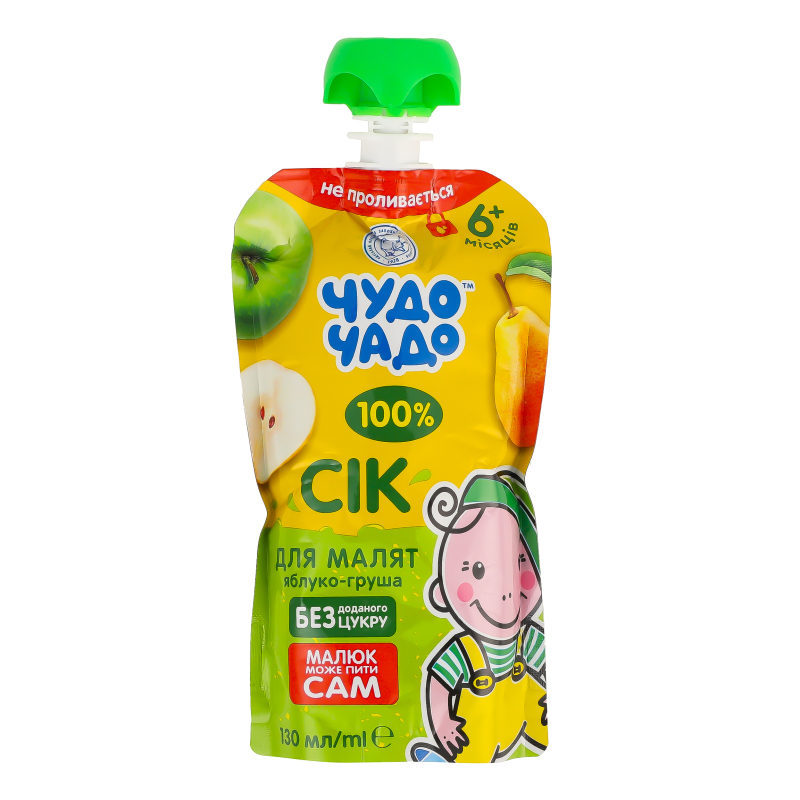 ДХ ЧудоЧадо Сік 130г Яблуко-Груша 100%