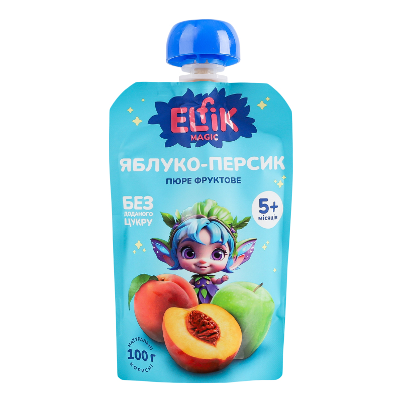 ДХ Elfik 100г Пюре Яблоко-персик д/п
