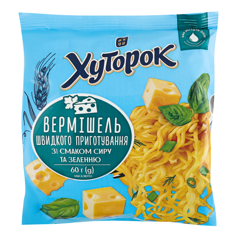 Шв Харч Хуторок 60г Вермішель Сир зелень