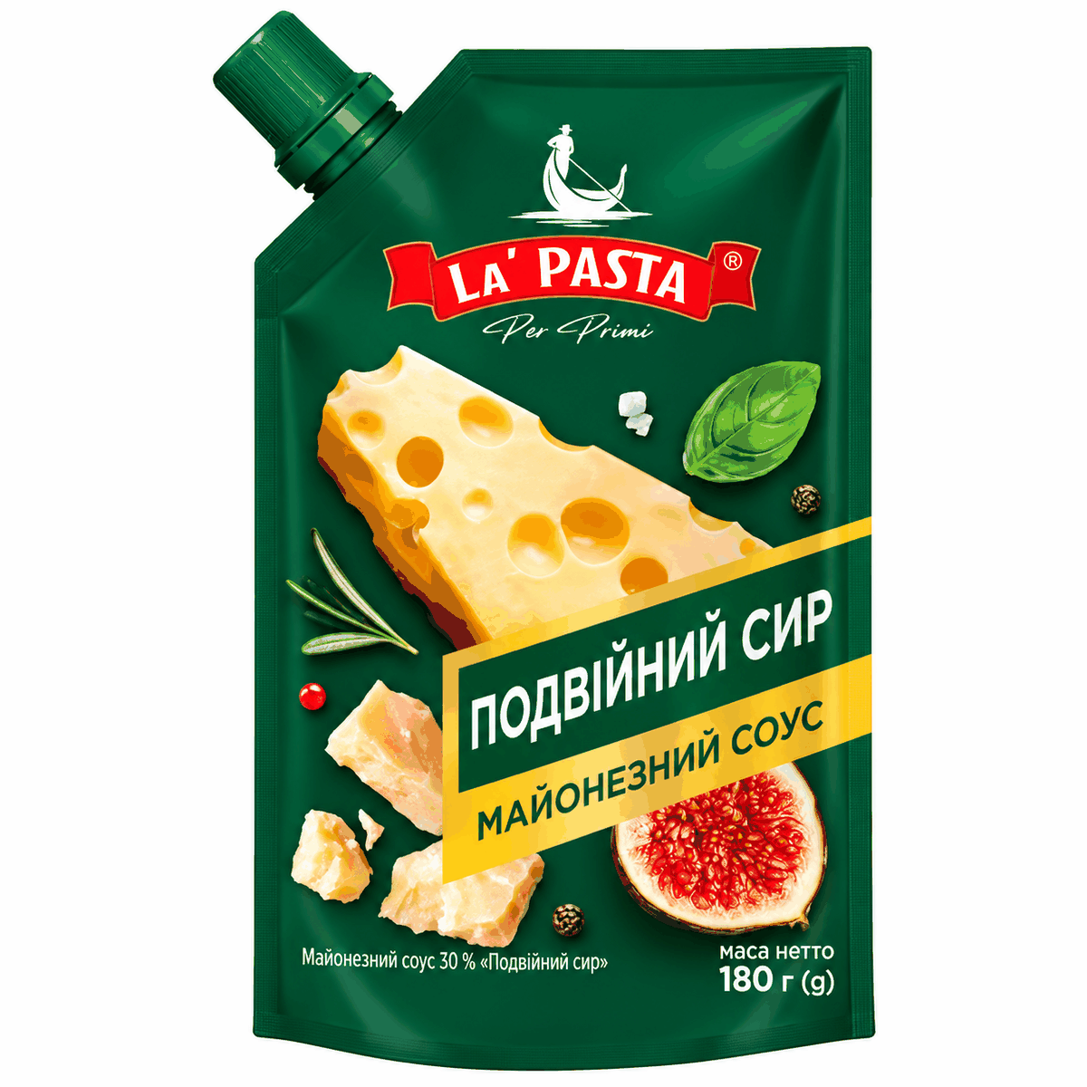 Майон соус La Pasta180г 30% ПодвійнийСир