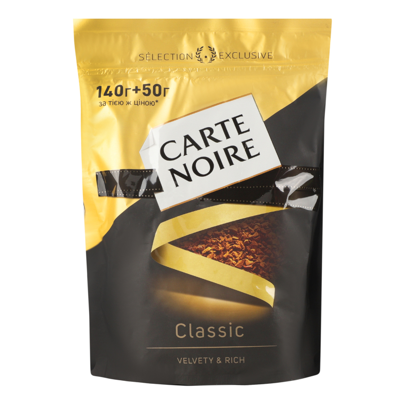 Кава Карт Нуар140+50г Розчинна екон пак