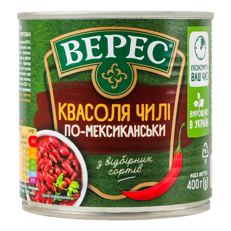 Квасоля Верес 400гПо-мексиканські Чил