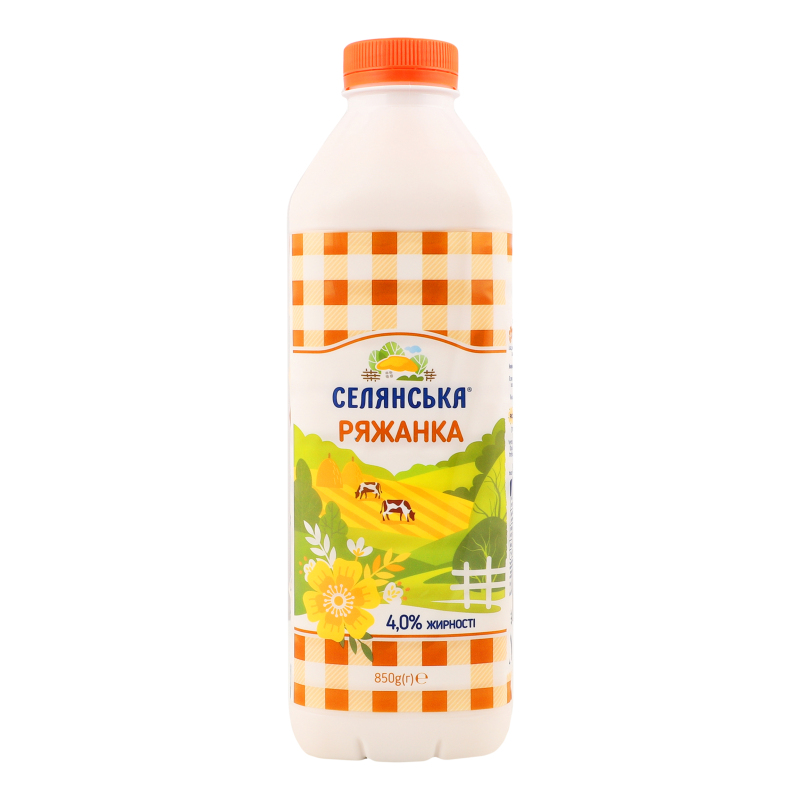 Ряжанка Селянська 4% 850г пет