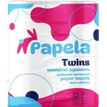 Рушник паперовий Papela Twins 2шар 2шт