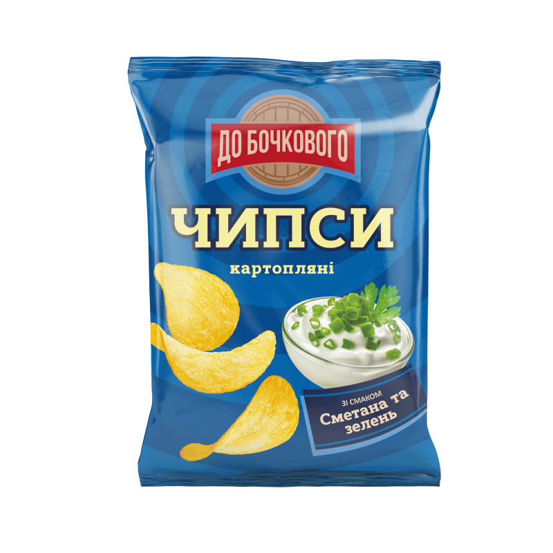 Чипси до Бочкового 100г сметана із зелен