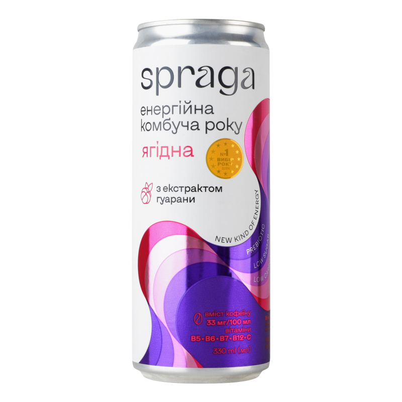 Напій Spraga 330мл Комбуча ягідна ж/б