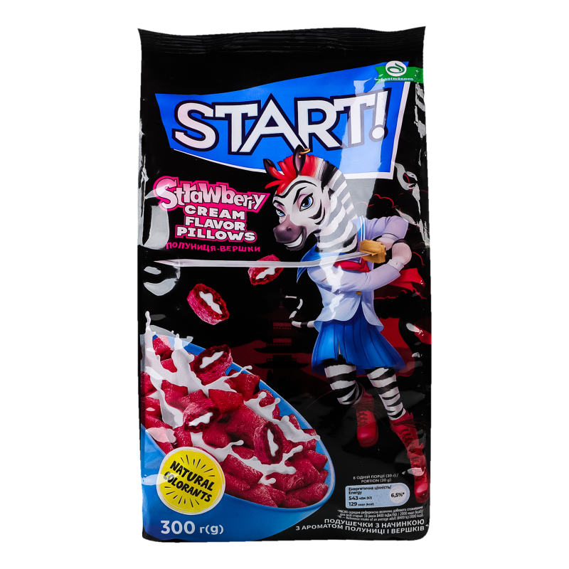 Подушечки Start 300г полуниця вершки