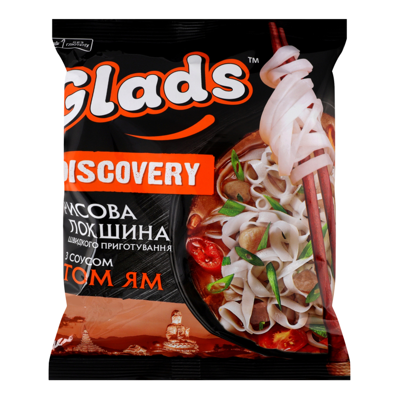 ШвидкПригот Локшина Glads 65гРисоваТомЯм