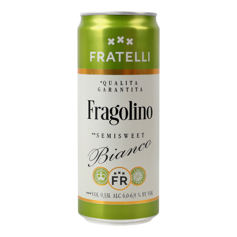 Напій вин газFratelli 0,33лFragBianc6,9%