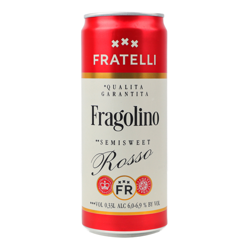 Напій вин газ Fratelli 0,33л Rosso 6,9%