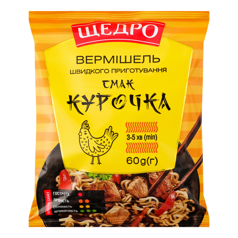 Швид Харч Щедро 60г Вермішель Курочка