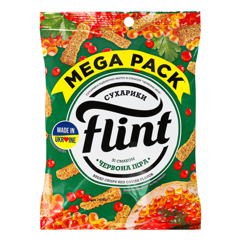 Сухарики Флінт 100г Пшен-житн ікра