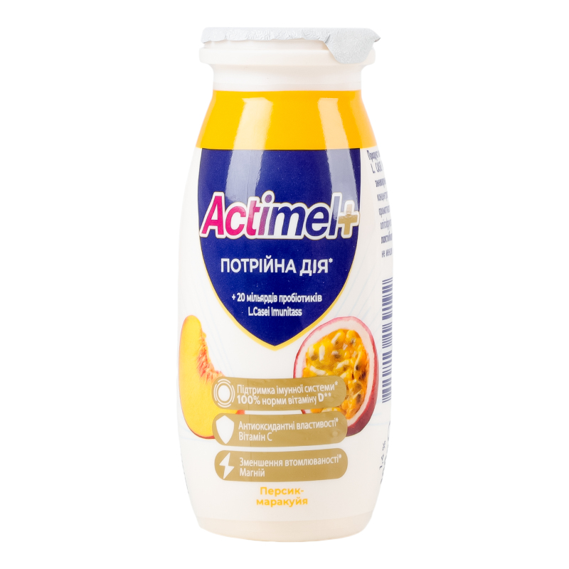 Йогурт Актімель 1,4% 100г Персик-Маракуя