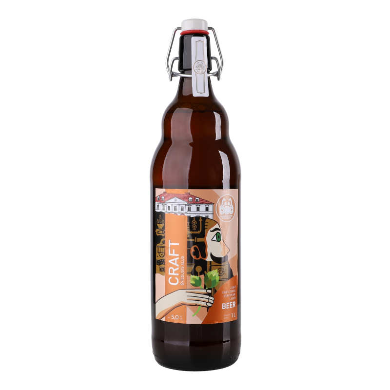 Пиво Aukstaitijos 1л Craft світле 5%ск