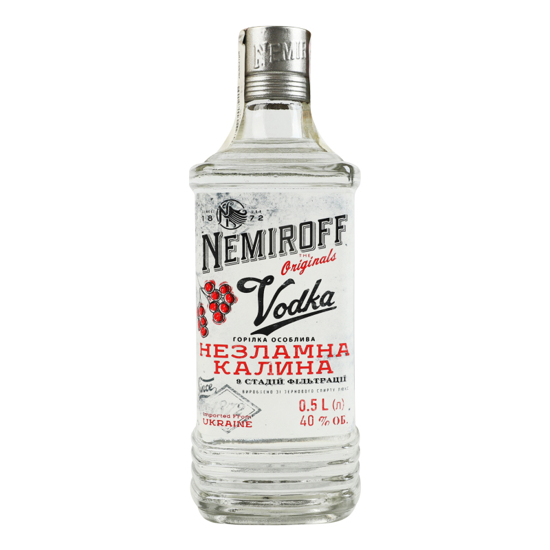 Горілка Nemiroff 0,5лНезламнаКалина 40%