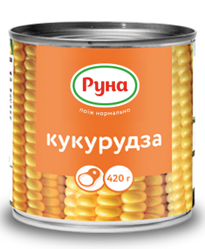Кукурудза Руна 420млЦукрова Консер ж/б