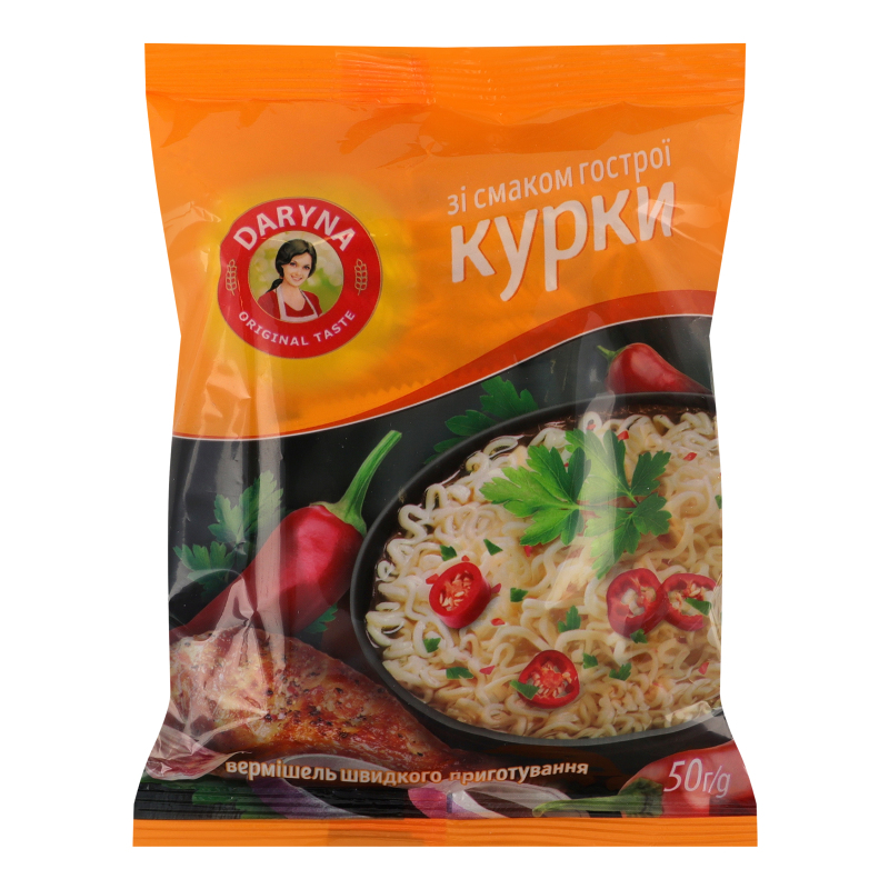 Вермішель ш/п Daryna 50г Курка гостра