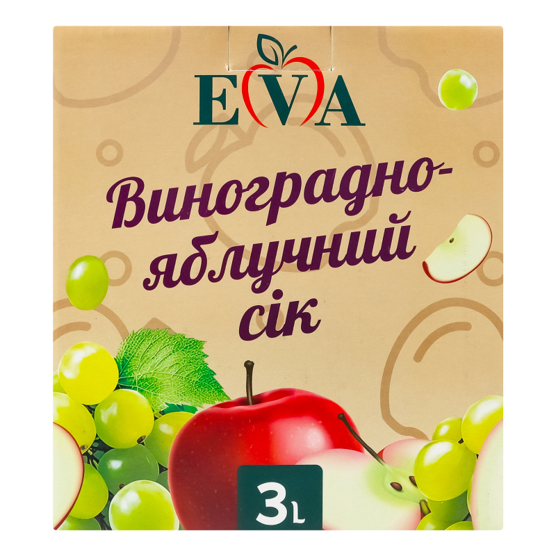 Сік Єва 3л Виноградно-яблучний освітлен