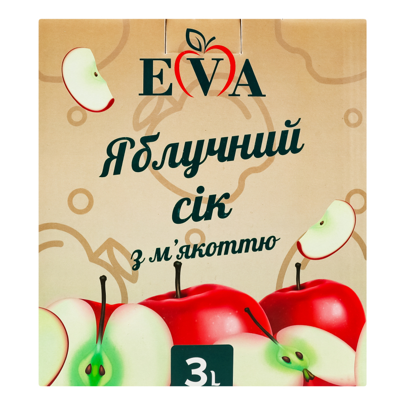 Сік Єва 3л Яблучний з мякоттю