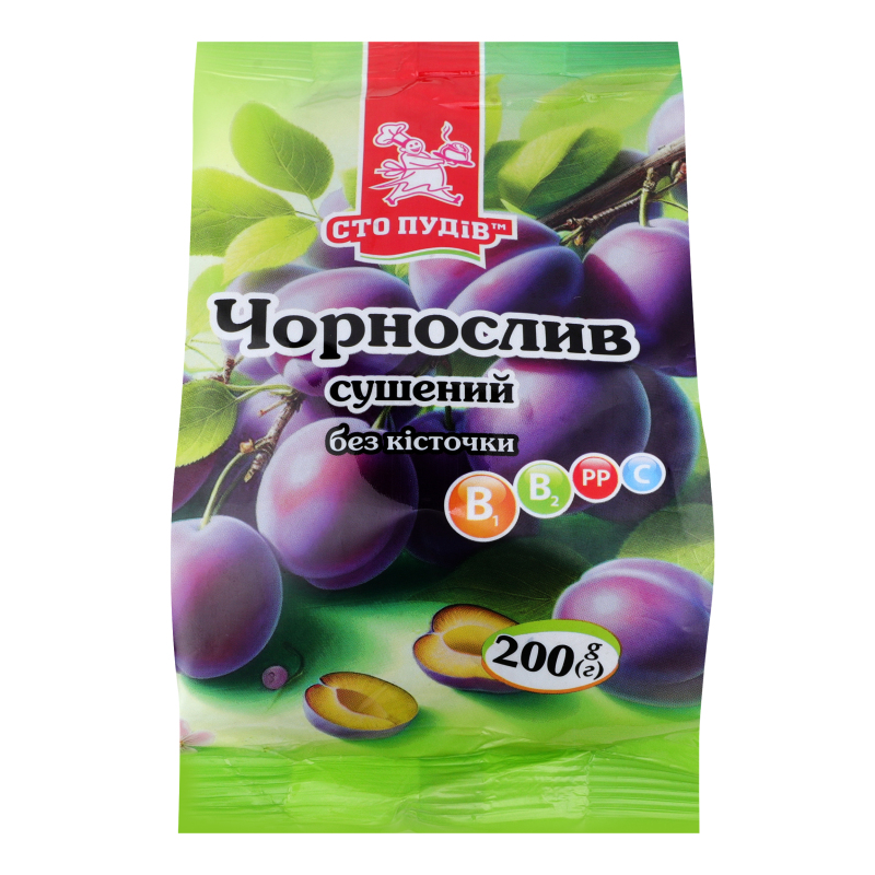 Сухофрукти Сто Пудів 200г чорнослив б/к