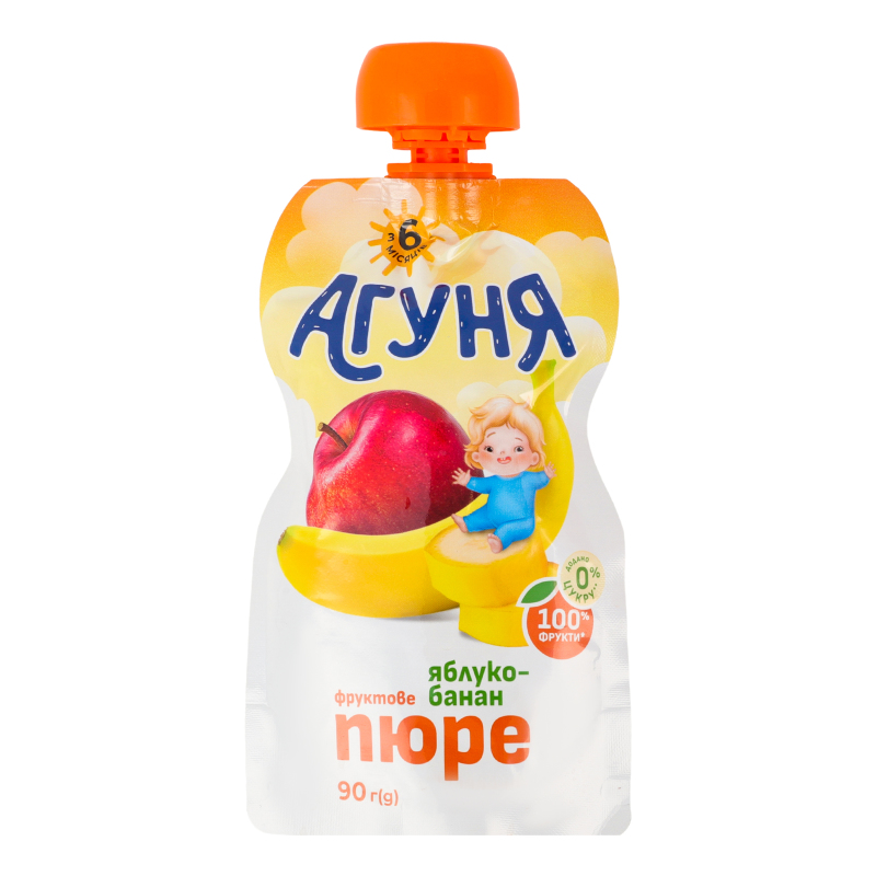 ДХ Агуня Пюре 90г Яблуко-Банан