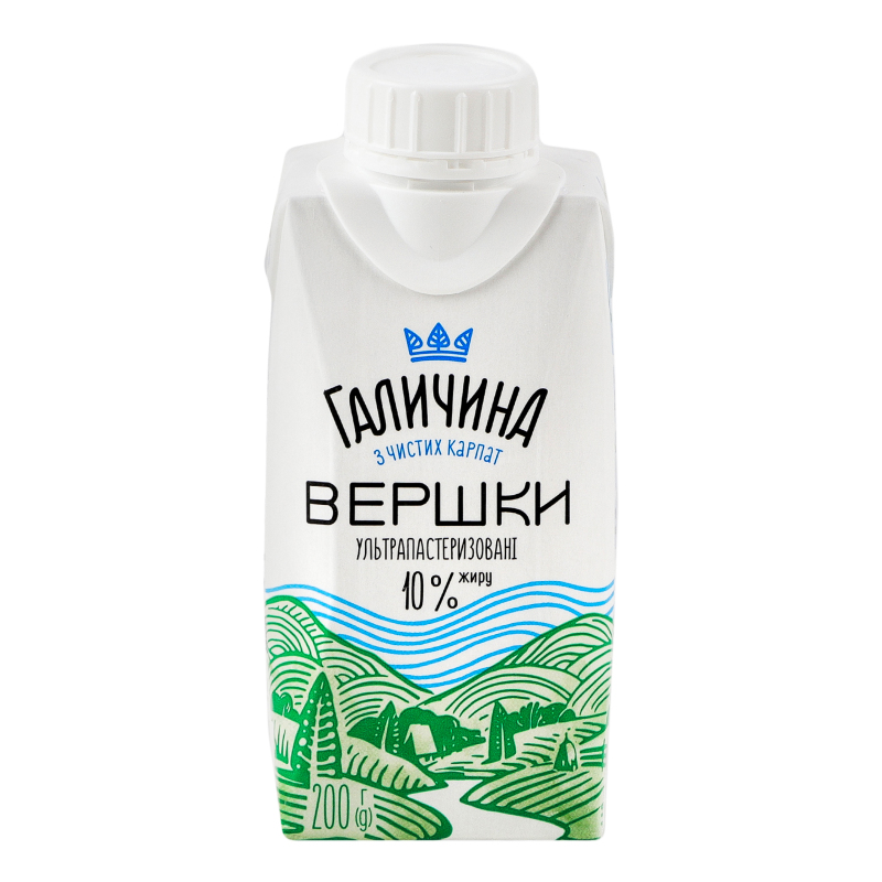 Вершки Галичина 10% 200г