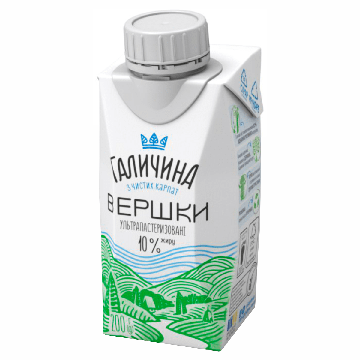 Вершки Галичина 10% 200г