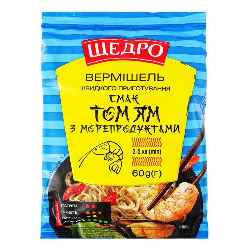 Швид Харч Щедро 60г Том ям з морепродукт